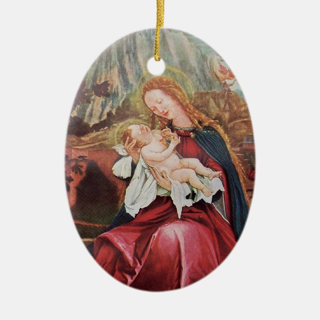 NATIVITY WITH ANGELS - MAGIC OF CHRISTMAS CERAMIC TREE DECORATION (Front)