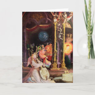 NATIVITY WITH ANGELS - MAGIC OF CHRISTMAS HOLIDAY CARD