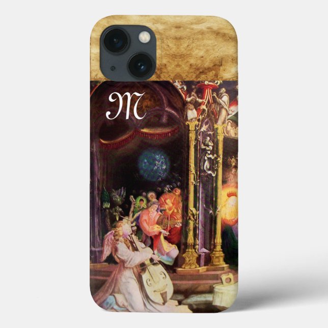 NATIVITY WITH ANGELS - MAGIC OF CHRISTMAS monogram Case-Mate iPhone Case (Back)