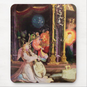 NATIVITY WITH ANGELS - MAGIC OF CHRISTMAS MOUSE PAD