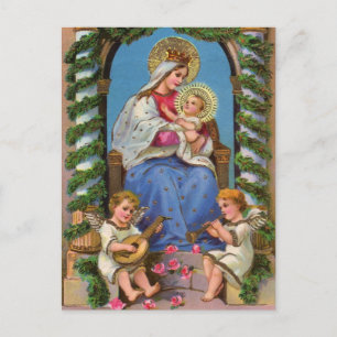 Nativity With Madonna And Child Postcard