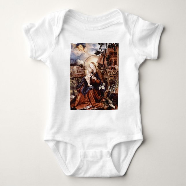 NATIVITY WITH WHITE LILLES - MAGIC OF CHRISTMAS BABY BODYSUIT (Front)