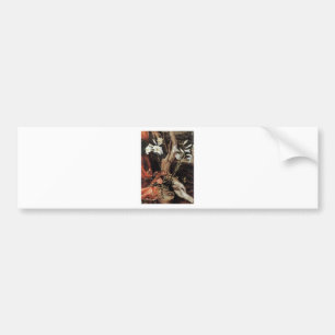 NATIVITY WITH WHITE LILLES - MAGIC OF CHRISTMAS BUMPER STICKER
