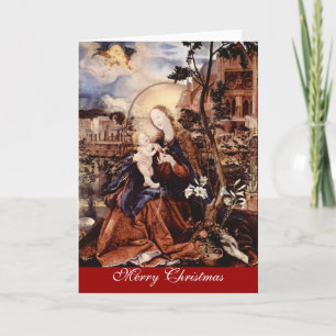 NATIVITY WITH WHITE LILLES - MAGIC OF CHRISTMAS HOLIDAY CARD