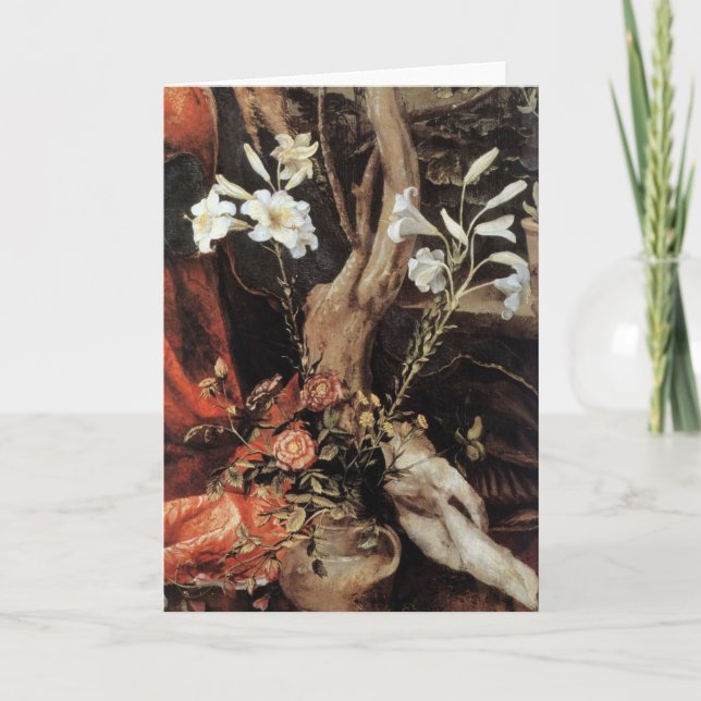 NATIVITY WITH WHITE LILLES - MAGIC OF CHRISTMAS HOLIDAY CARD (Front)