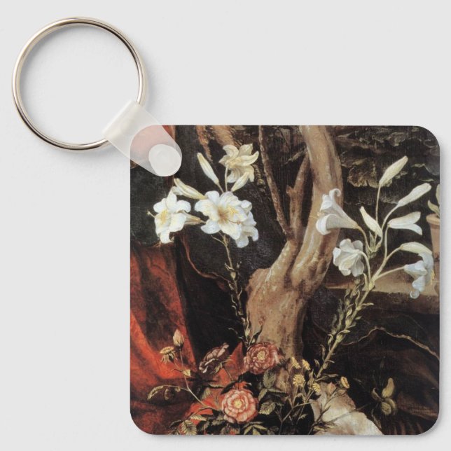 NATIVITY WITH WHITE LILLES - MAGIC OF CHRISTMAS KEY RING (Front)