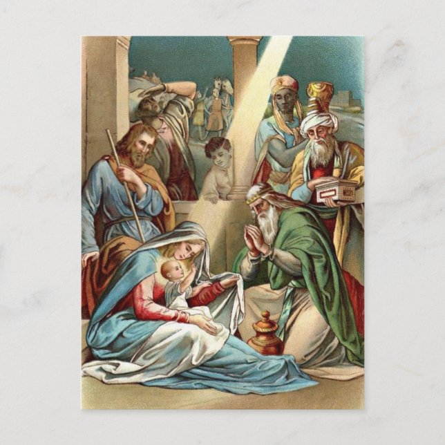 Nativity With Wise Men Postcard (Front)