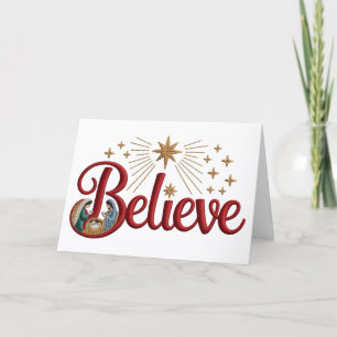 Nativity Yarn Crochet (Faux, Not actual Yarn) Holiday Card