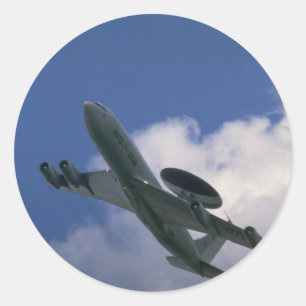 NATO E-3A Sentry AWACS aircraft Classic Round Sticker