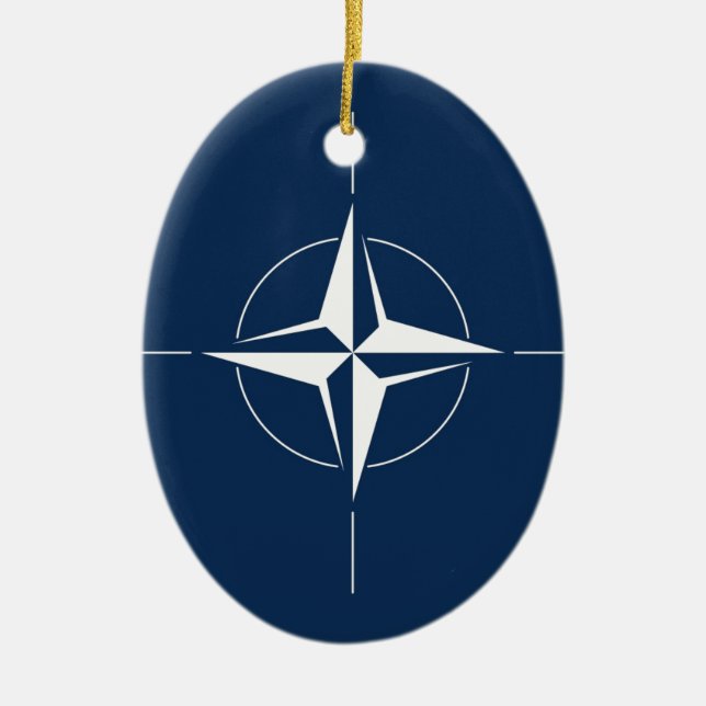 NATO Flag Ceramic Ornament (Front)
