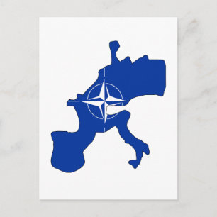 Nato flag map postcard