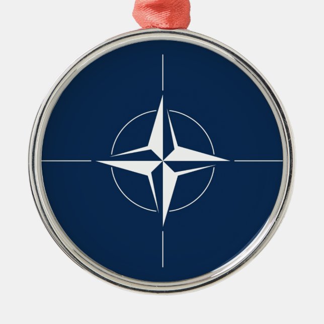 NATO Flag Metal Ornament (Front)