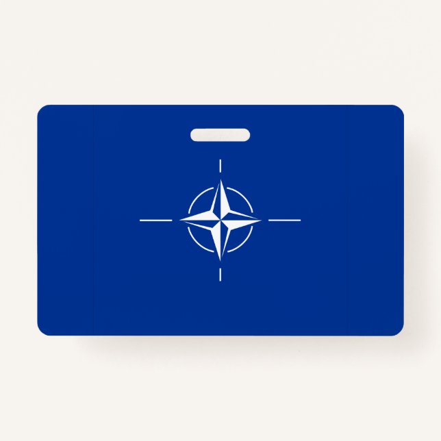 nato flag North Atlantic Treaty Organisation Allia ID Badge (Front)