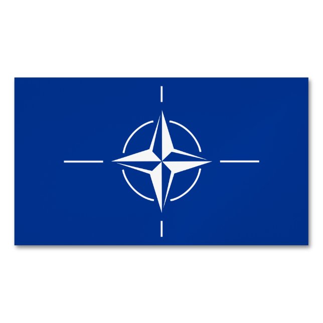 nato flag North Atlantic Treaty Organisation Allia Magnetic Business Card (Front)