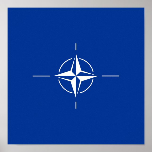 nato flag North Atlantic Treaty Organisation Allia Poster (Front)