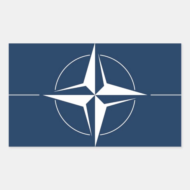 NATO Flag Rectangular Sticker (Front)