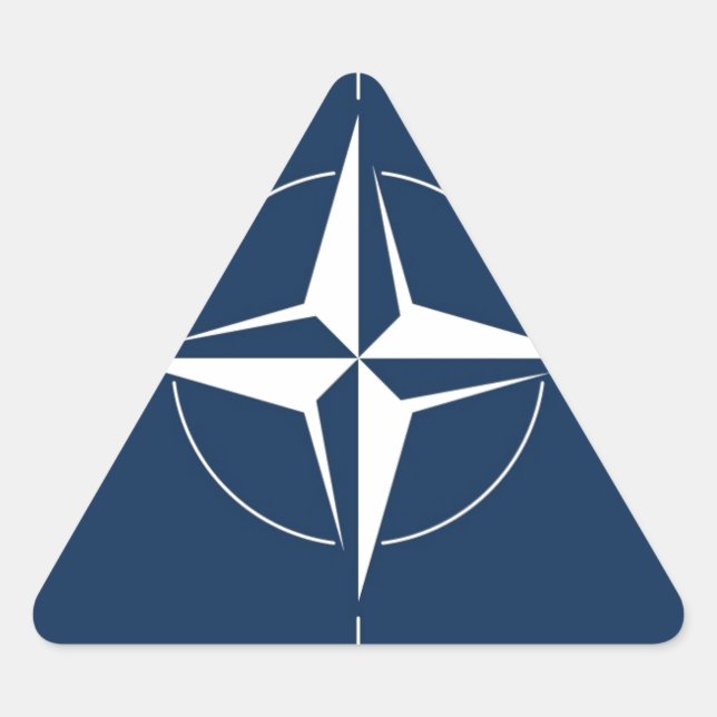 NATO Flag Triangle Sticker (Front)