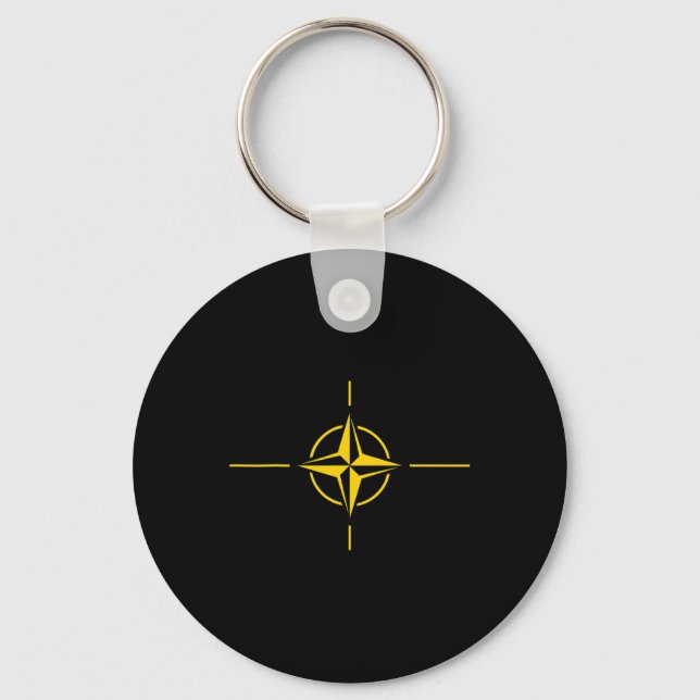 Nato Flag Ukraine Edition Trend Design  Key Ring (Front)
