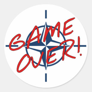 NATO Game Over - stop war Classic Round Sticker