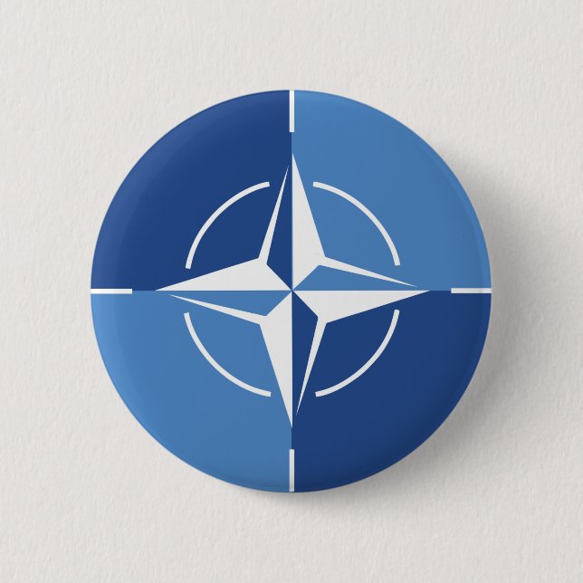 NATO ONAT flag symbol North Atlantic Treaty Organi 6 Cm Round Badge (Front)