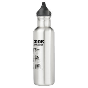 NATO Phonetic Alphabet and Morse Code 710 Ml Water Bottle