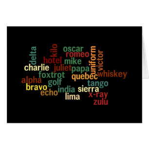 NATO Phonetic Alphabet (Dark Background)