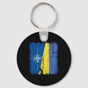 Nato Ukraine Half Flag Otan Ukrainian Heritage Key Ring