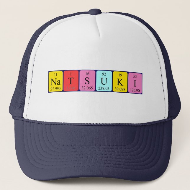 Natsuki periodic table name hat (Front)