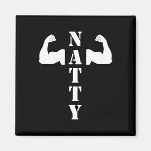Natty Natural Muscles Bodybuilding Funny Gym Weigh Magnet