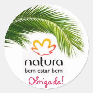 natura-comesticos, thank you! classic round sticker