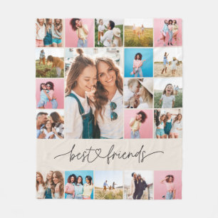 Natural 20 photo modern minimal script simple fleece blanket