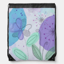 Natural Abstract Drawing Flowers