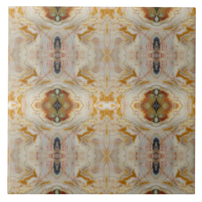 Natural Agate Stone, Authentic Colors and Design Ceramic Tile (Front)