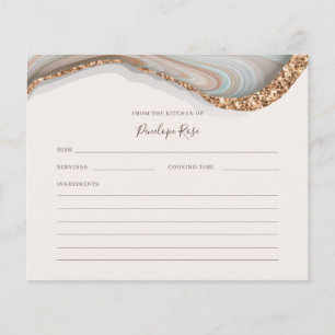 Natural Agate Stone Name Recipe Card