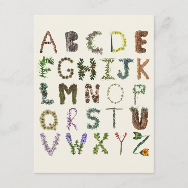 Natural Alphabet  Postcard (Front)