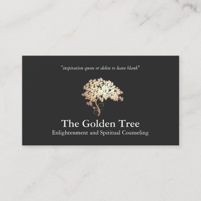 Natural and Alternative Health & Wellness Tree Business Card (Front)