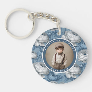 Natural Anniversary Gifts Ranunculus Floral Key Ring