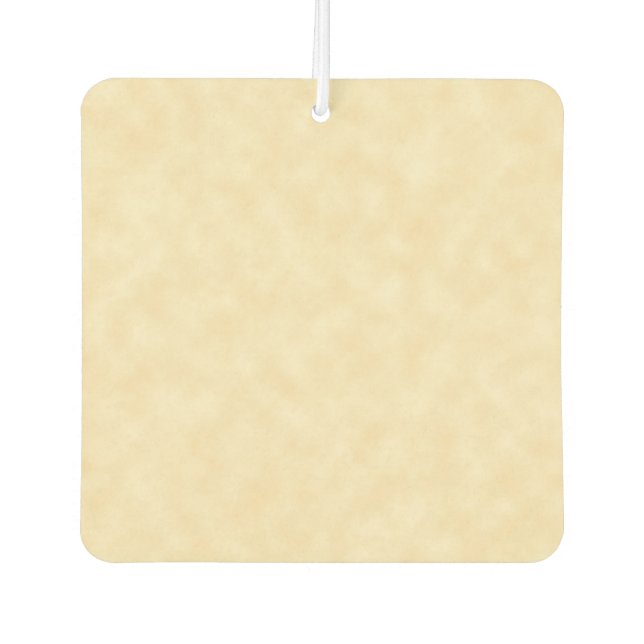 Natural Antique Parchment Paper Look Car Air Freshener (Front)