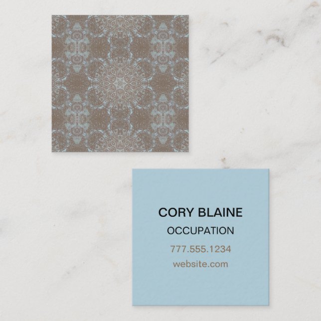 Natural Art Stone & Sand Square Business Card (Front/Back)