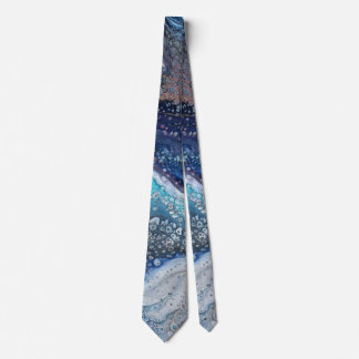 Natural Attraction 2 Blue Geode Acrylic Abstract Tie