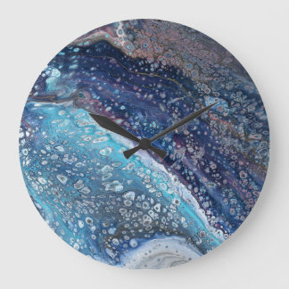 Natural Attraction 2 Blue Geode Wall Clock