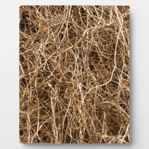 Natural background hay plaque