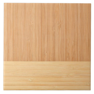 Natural Bamboo Border Wood Grain Look Tile