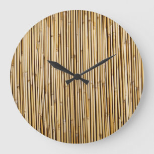 Natural Bamboo Zen Background Customised Template Large Clock
