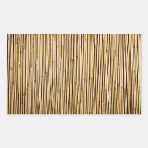 Natural Bamboo Zen Background Customised Template Rectangular Sticker