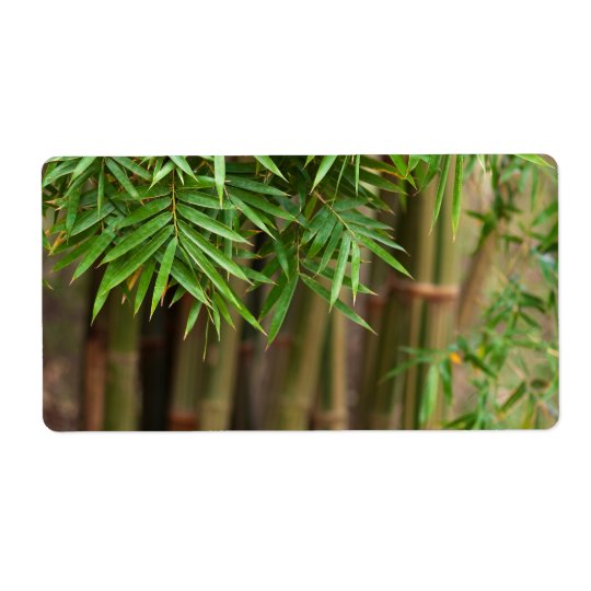 Natural Bamboo Zen Background Customised Template Shipping Label