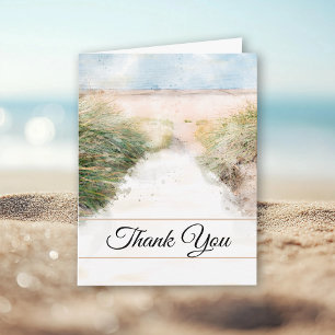 Natural Beach Watercolor Sympathy Thank You
