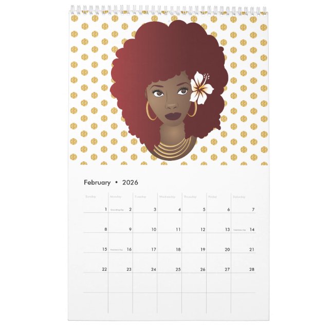 Natural Beauty Collection | Polka Dots Calendar (Feb 2026)