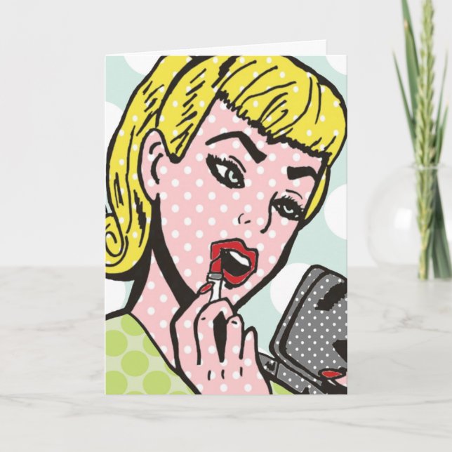 Natural Beauty Comic Book Greeting Card (Front)