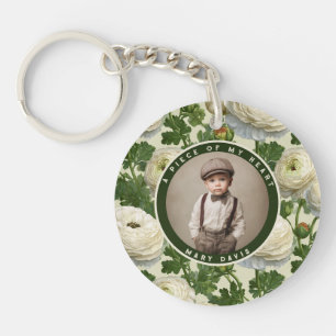 Natural Best Gifts For Women Custom Ranunculus Key Ring